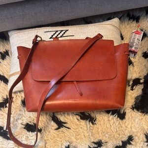 Mansur Gavriel Tan Leather Shoulder Bag